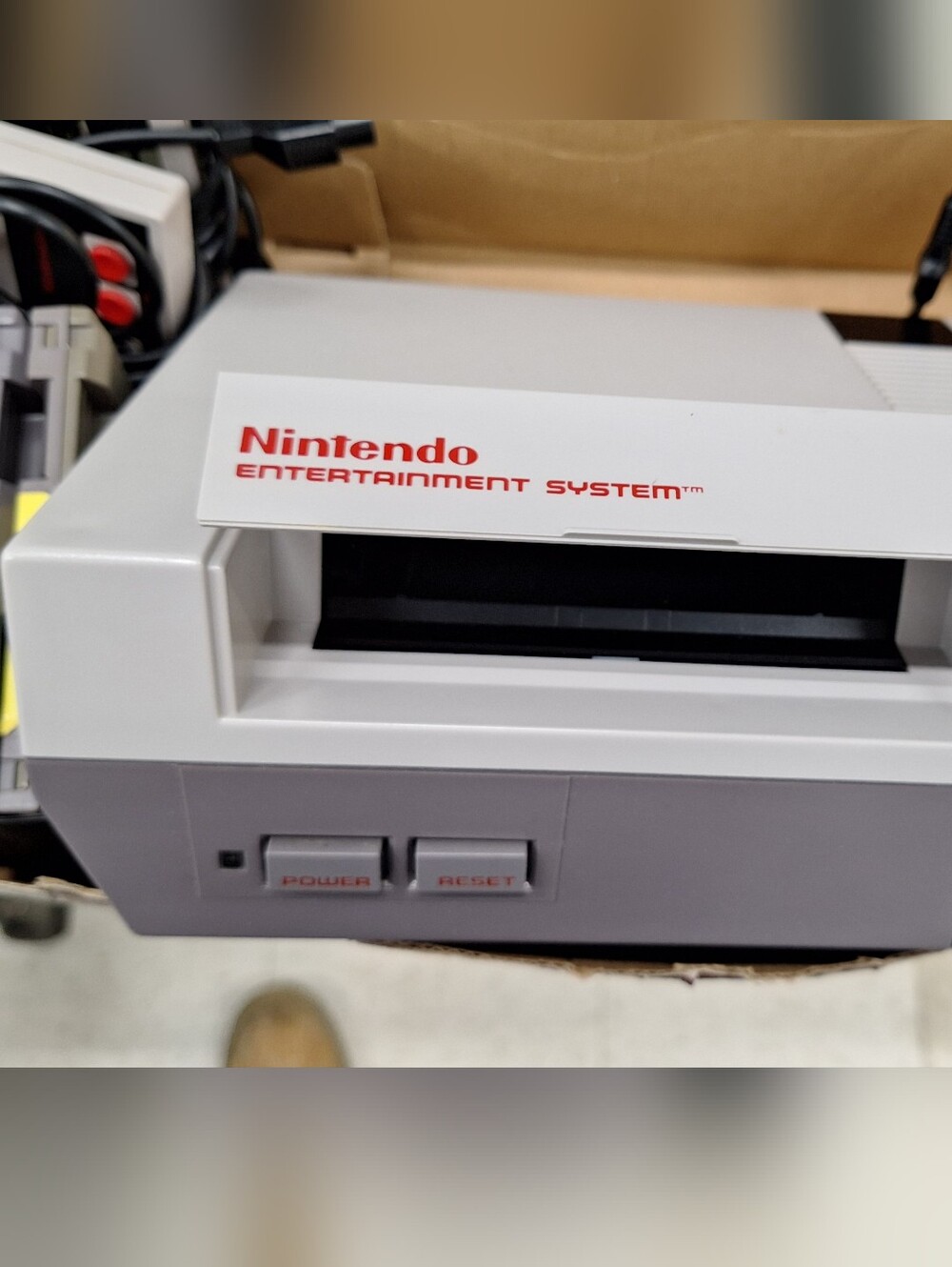 Nintendo NES Classic Gray White Console with Red Logo